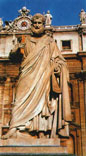 RESTORATIONS OF THE STATUES OF SAINT PETER AND SAINT PAUL AT THE FOOT OF THE PARVIS OF THE VATICAN BASILICA - 1987